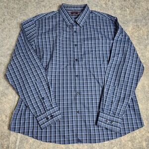 UNTUCKit Romorantin Shirt Men 2XL XXL Blue Wrinkle Free Long Sleeve‎ Button Up